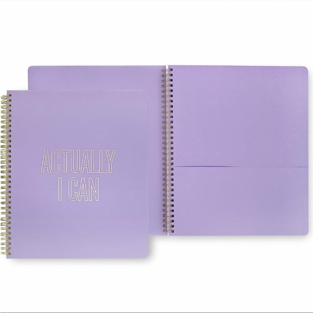 NWT Kate Spade Lilac Plunge Notepad Folio & Large Spiral Notebook - Picture 2 of 7